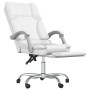 Silla de oficina reclinable masaje cuero sintético blanco de vidaXL, Sillas de oficina - Ref: Foro24-349682, Precio: 119,37 €...