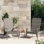 Silla de jardín Adirondack de ratán sintético gris en Sillas de jardín | Comprar online en Foru.es