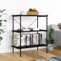 Estantería de 3 niveles negra 80x40x92 cm de vidaXL, Librerías y estanterías - Ref: Foro24-336339, Precio: 80,97 €, Descuento: %