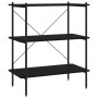 Estantería de 3 niveles negra 80x40x92 cm de vidaXL, Librerías y estanterías - Ref: Foro24-336339, Precio: 80,97 €, Descuento: %
