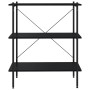 Estantería de 3 niveles negra 80x40x92 cm de vidaXL, Librerías y estanterías - Ref: Foro24-336339, Precio: 80,97 €, Descuento: %