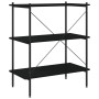 Estantería de 3 niveles negra 80x40x92 cm de vidaXL, Librerías y estanterías - Ref: Foro24-336339, Precio: 80,97 €, Descuento: %