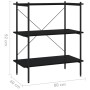 Estantería de 3 niveles negra 80x40x92 cm de vidaXL, Librerías y estanterías - Ref: Foro24-336339, Precio: 80,97 €, Descuento: %