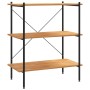 Estantería de 3 niveles negro y roble 80x40x92 cm de vidaXL, Librerías y estanterías - Ref: Foro24-336340, Precio: 75,42 €, D...