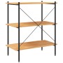 Estantería de 3 niveles negro y roble 80x40x92 cm de vidaXL, Librerías y estanterías - Ref: Foro24-336340, Precio: 75,42 €, D...