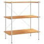Estantería de 3 niveles blanco y roble 80x40x92 cm de vidaXL, Librerías y estanterías - Ref: Foro24-336342, Precio: 80,27 €, ...