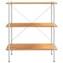 Estantería de 3 niveles blanco y roble 80x40x92 cm de vidaXL, Librerías y estanterías - Ref: Foro24-336342, Precio: 80,27 €, ...
