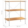 Estantería de 3 niveles blanco y roble 80x40x92 cm de vidaXL, Librerías y estanterías - Ref: Foro24-336342, Precio: 80,27 €, ...