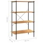 Estantería de 4 niveles negro y roble 80x40x130 cm de vidaXL, Librerías y estanterías - Ref: Foro24-336344, Precio: 101,28 €,...