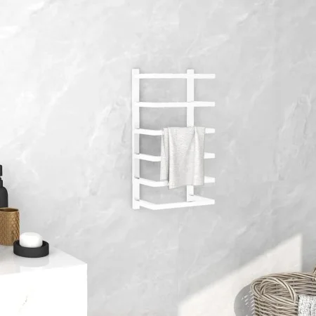 Toallero de acero blanco 24x12x48 cm de vidaXL, Toalleros - Ref: Foro24-336124, Precio: 30,92 €, Descuento: %