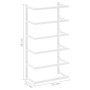 Toallero de acero blanco 24x12x48 cm de vidaXL, Toalleros - Ref: Foro24-336124, Precio: 32,60 €, Descuento: %