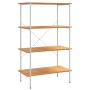 Estantería de 4 niveles blanco y roble 80x40x130 cm de vidaXL, Librerías y estanterías - Ref: Foro24-336346, Precio: 93,73 €,...