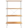 Estantería de 4 niveles blanco y roble 80x40x130 cm de vidaXL, Librerías y estanterías - Ref: Foro24-336346, Precio: 93,73 €,...