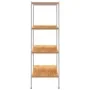 Estantería de 4 niveles blanco y roble 80x40x130 cm de vidaXL, Librerías y estanterías - Ref: Foro24-336346, Precio: 92,03 €,...