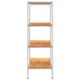Estantería de 4 niveles blanco y roble 80x40x130 cm de vidaXL, Librerías y estanterías - Ref: Foro24-336346, Precio: 93,73 €,...