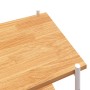 Estantería de 4 niveles blanco y roble 80x40x130 cm de vidaXL, Librerías y estanterías - Ref: Foro24-336346, Precio: 93,73 €,...