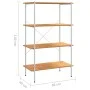 Estantería de 4 niveles blanco y roble 80x40x130 cm de vidaXL, Librerías y estanterías - Ref: Foro24-336346, Precio: 92,03 €,...