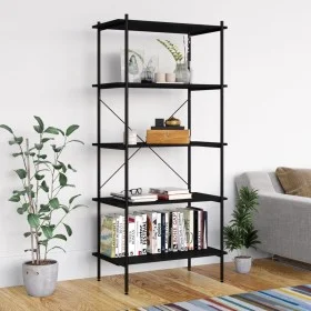 Estantería de 5 niveles negra 80x40x163 cm de vidaXL, Librerías y estanterías - Ref: Foro24-336347, Precio: 106,50 €, Descuen...