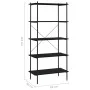 Estantería de 5 niveles negra 80x40x163 cm de vidaXL, Librerías y estanterías - Ref: Foro24-336347, Precio: 106,50 €, Descuen...