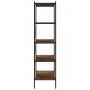 Estantería 5 niveles negra y madera oscura 80x40x163 cm de vidaXL, Librerías y estanterías - Ref: Foro24-336349, Precio: 119,...