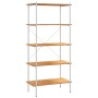 Estantería de 5 niveles blanco y roble 80x40x163 cm de vidaXL, Librerías y estanterías - Ref: Foro24-336350, Precio: 107,87 €...