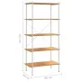 Estantería de 5 niveles blanco y roble 80x40x163 cm de vidaXL, Librerías y estanterías - Ref: Foro24-336350, Precio: 105,85 €...