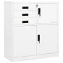 Armario de oficina de acero blanco 90x40x102 cm de vidaXL, Taquillas y armarios de almacenamiento - Ref: Foro24-336405, Preci...
