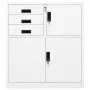 Armario de oficina de acero blanco 90x40x102 cm de vidaXL, Taquillas y armarios de almacenamiento - Ref: Foro24-336405, Preci...