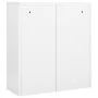 Armario de oficina de acero blanco 90x40x102 cm de vidaXL, Taquillas y armarios de almacenamiento - Ref: Foro24-336405, Preci...