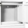 Armario de oficina de acero blanco 90x40x102 cm de vidaXL, Taquillas y armarios de almacenamiento - Ref: Foro24-336405, Preci...