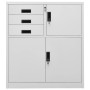 Armario de oficina de acero gris claro 90x40x102 cm de vidaXL, Taquillas y armarios de almacenamiento - Ref: Foro24-336406, P...