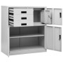 Armario de oficina de acero gris claro 90x40x102 cm de vidaXL, Taquillas y armarios de almacenamiento - Ref: Foro24-336406, P...