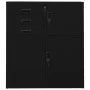 Armario de oficina de acero negro 90x40x102 cm de vidaXL, Taquillas y armarios de almacenamiento - Ref: Foro24-336407, Precio...
