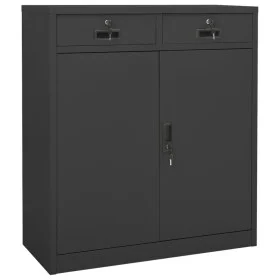 Armario de oficina de acero gris antracita 90x40x102 cm de vidaXL, Taquillas y armarios de almacenamiento - Ref: Foro24-33641...