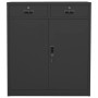 Armario de oficina de acero gris antracita 90x40x102 cm de vidaXL, Taquillas y armarios de almacenamiento - Ref: Foro24-33641...