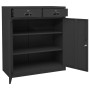 Armario de oficina de acero gris antracita 90x40x102 cm de vidaXL, Taquillas y armarios de almacenamiento - Ref: Foro24-33641...