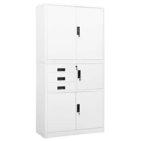 Büroschrank aus weißem Stahl, 90 x 40 x 180 cm von vidaXL, Schließfächer und Lagerschränke - Ref: Foro24-336413, Preis: 326,4...