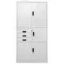 Armario de oficina de acero gris claro 90x40x180 cm de vidaXL, Taquillas y armarios de almacenamiento - Ref: Foro24-336414, P...