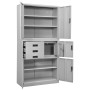 Armario de oficina de acero gris claro 90x40x180 cm de vidaXL, Taquillas y armarios de almacenamiento - Ref: Foro24-336414, P...