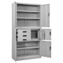 Armario de oficina de acero gris claro 90x40x180 cm de vidaXL, Taquillas y armarios de almacenamiento - Ref: Foro24-336414, P...