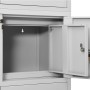 Armario de oficina de acero gris claro 90x40x180 cm de vidaXL, Taquillas y armarios de almacenamiento - Ref: Foro24-336414, P...