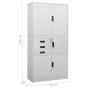 Armario de oficina de acero gris claro 90x40x180 cm de vidaXL, Taquillas y armarios de almacenamiento - Ref: Foro24-336414, P...