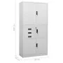 Armario de oficina de acero gris claro 90x40x180 cm de vidaXL, Taquillas y armarios de almacenamiento - Ref: Foro24-336414, P...