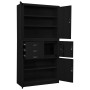 Armario de oficina de acero negro 90x40x180 cm de vidaXL, Taquillas y armarios de almacenamiento - Ref: Foro24-336415, Precio...