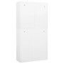 Armario oficina acero vidrio templado blanco 90x40x180 cm de vidaXL, Taquillas y armarios de almacenamiento - Ref: Foro24-336...