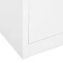Armario oficina acero vidrio templado blanco 90x40x180 cm de vidaXL, Taquillas y armarios de almacenamiento - Ref: Foro24-336...