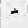 Armario oficina acero vidrio templado blanco 90x40x180 cm de vidaXL, Taquillas y armarios de almacenamiento - Ref: Foro24-336...