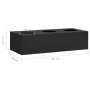 Caja de flores de oficina de acero gris antracita 90x40x23 cm de vidaXL, Maceteros y jardineras - Ref: Foro24-336428, Precio:...