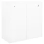 Armario con puerta corredera blanca acero 90x40x90 cm de vidaXL, Taquillas y armarios de almacenamiento - Ref: Foro24-336429,...