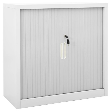 Armario con puerta corredera gris acero 90x40x90 cm de vidaXL, Taquillas y armarios de almacenamiento - Ref: Foro24-336430, P...
